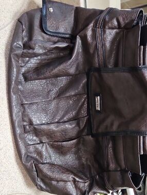 Miche Prima -- Brown Faux Leather Tote with Front Pocket